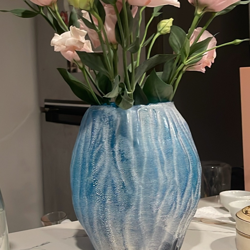 Blue Textured Vase one of the kind - Picture 7 of 10